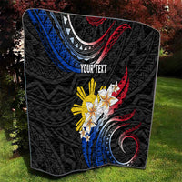 Personalised Philippines Tribal Quilt Mix Plumeria - Flag Colors LT7 - Polynesian Pride