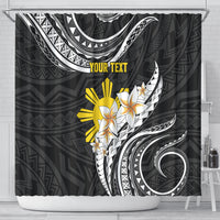 Personalised Philippines Tribal Shower Curtain Mix Plumeria LT7 - Polynesian Pride