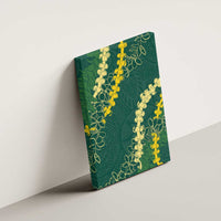 Hawaii Puakenikeni - Maile Lei Canvas Wall Art Sage Green