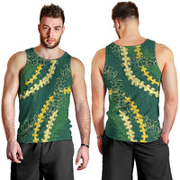 Hawaii Puakenikeni - Maile Lei Men Tank Top Sage Green