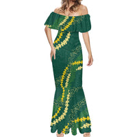 Hawaii Puakenikeni - Maile Lei Mermaid Dress Sage Green