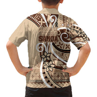 Samoa Siapo Classic Motif Kid Hawaiian Shirt Manuia le tuto’atasi o Samoa Independence