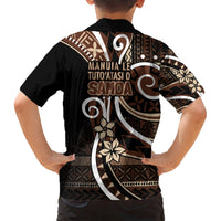 Samoa Siapo Classic Motif Hawaiian Shirt Manuia le tuto’atasi o Samoa Independence Black Style