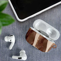 Polynesian Tribal Pattern Patchwork Picturesque AirPods Case Mocha