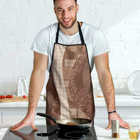 Polynesian Tribal Pattern Patchwork Picturesque Apron Mocha
