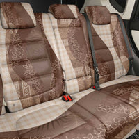 Polynesian Tribal Pattern Patchwork Picturesque Back Car Seat Cover Mocha