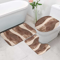 Polynesian Tribal Pattern Patchwork Picturesque Bathroom Set Mocha