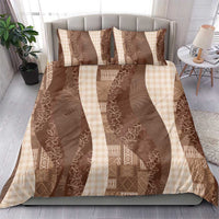 Polynesian Tribal Pattern Patchwork Picturesque Bedding Set Mocha