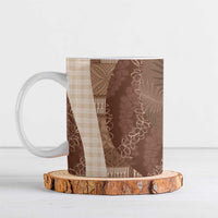 Polynesian Tribal Pattern Patchwork Picturesque Ceramic Mug Mocha