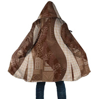 Polynesian Tribal Pattern Patchwork Picturesque Cloak Mocha