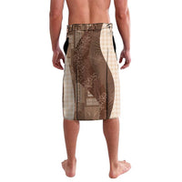 Polynesian Tribal Pattern Patchwork Picturesque Lavalava Mocha