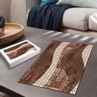 Polynesian Tribal Pattern Patchwork Picturesque Puzzle Mocha