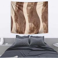 Polynesian Tribal Pattern Patchwork Picturesque Tapestry Mocha