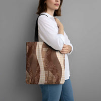 Polynesian Tribal Pattern Patchwork Picturesque Tote Bag Mocha