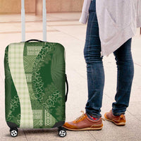 Polynesian Tribal Pattern Patchwork Picturesque Luggage Cover Sage Green