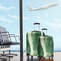 Polynesian Tribal Pattern Patchwork Picturesque Luggage Cover Sage Green