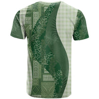 Polynesian Tribal Pattern Patchwork Picturesque T Shirt Sage Green LT7 - Polynesian Pride