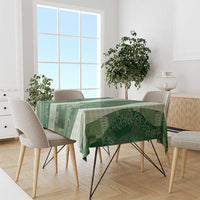 Polynesian Tribal Pattern Patchwork Picturesque Tablecloth Sage Green