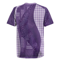 Polynesian Tribal Pattern Patchwork Picturesque Rugby Jersey Deep Violet
