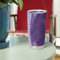 Polynesian Tribal Pattern Patchwork Picturesque Tumbler Cup Deep Violet
