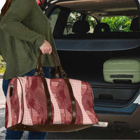 Polynesian Tribal Pattern Patchwork Picturesque Travel Bag Crimson