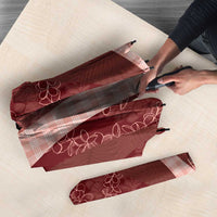 Polynesian Tribal Pattern Patchwork Picturesque Umbrella Crimson LT7 - Polynesian Pride