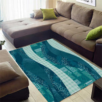 Polynesian Tribal Pattern Patchwork Picturesque Area Rug Oceanic