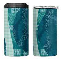 Polynesian Tribal Pattern Patchwork Picturesque 4 in 1 Can Cooler Tumbler Oceanic