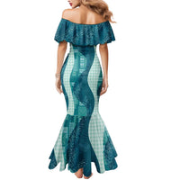 Polynesian Tribal Pattern Patchwork Picturesque Mermaid Dress Oceanic