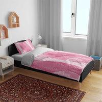 Polynesian Tribal Pattern Patchwork Picturesque Bedding Set Rose Pink