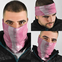 Polynesian Tribal Pattern Patchwork Picturesque Neck Gaiter Rose Pink