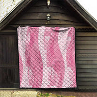 Polynesian Tribal Pattern Patchwork Picturesque Quilt Rose Pink