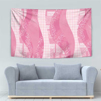 Polynesian Tribal Pattern Patchwork Picturesque Tapestry Rose Pink