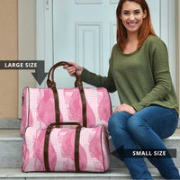 Polynesian Tribal Pattern Patchwork Picturesque Travel Bag Rose Pink