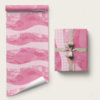 Polynesian Tribal Pattern Patchwork Picturesque Wrapping Paper Rose Pink LT7 58" × 23" Rose Pink - Polynesian Pride