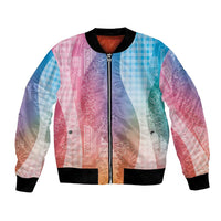 Polynesian Tribal Pattern Patchwork Picturesque Bomber Jacket Holographic LT7 Unisex Holographic - Polynesian Pride