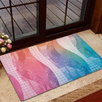 Polynesian Tribal Pattern Patchwork Picturesque Rubber Doormat Holographic LT7 - Polynesian Pride