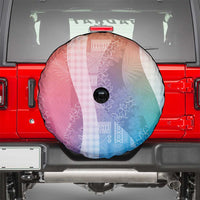 Polynesian Tribal Pattern Patchwork Picturesque Spare Tire Cover Holographic