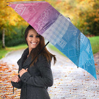 Polynesian Tribal Pattern Patchwork Picturesque Umbrella Holographic