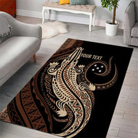 Personalized Solomon Islands Crocodile Area Rug Hapi Isles - Independence Anniversary