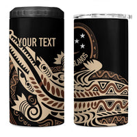 Personalized Solomon Islands Crocodile 4 in 1 Can Cooler Tumbler Hapi Isles - Independence Anniversary