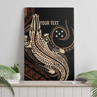 Personalized Solomon Islands Crocodile Canvas Wall Art Hapi Isles - Independence Anniversary