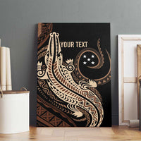 Personalized Solomon Islands Crocodile Canvas Wall Art Hapi Isles - Independence Anniversary