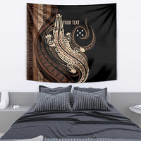 Personalized Solomon Islands Crocodile Tapestry Hapi Isles - Independence Anniversary