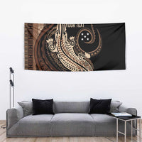 Personalized Solomon Islands Crocodile Tapestry Hapi Isles - Independence Anniversary