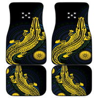 Personalized Solomon Islands Independence Anniversary Car Mats Crocodile Mix Tapa