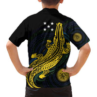 Personalized Solomon Islands Independence Anniversary Family Matching Puletasi and Hawaiian Shirt Crocodile Mix Tapa