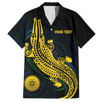 Personalized Solomon Islands Independence Anniversary Family Matching Puletasi and Hawaiian Shirt Crocodile Mix Tapa