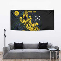 Personalized Solomon Islands Independence Anniversary Tapestry Crocodile Mix Tapa