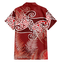 Aotearoa Maori Koru Curves Hawaiian Shirt Silver Ferns - Crimson Red LT7 - Polynesian Pride
